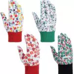 ValueBargain Gartenhandschuhe mit weicher Latexbeschichtung und Blumenmuster