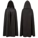 Vampir Kostüm Umhang mit Kapuze für Halloween, Karneval & Fasching Kinder Erwachsene