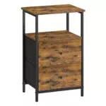 VASAGLE Nachttisch, Beistelltisch mit Stoffschubladen, Couchtisch LGS225B21