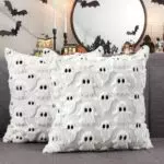 Vibbang Halloween Kissenbezüge – Lustige Geister Deko für Sofa & Wohnzimmer