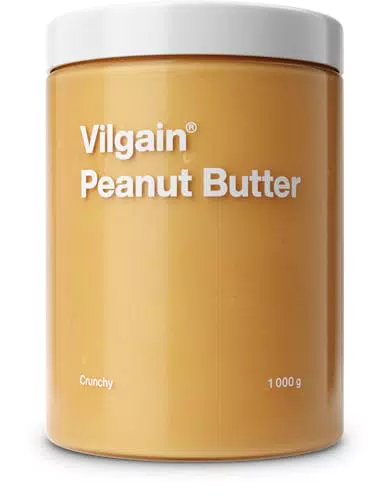 Vilgain Bio Erdnussbutter – 100% natürlich, vegan, ohne Zucker & Palmöl, crunchy
