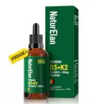 Vitamin D3 K2 Tropfen hochdosiert – 20000 I.E. mit K2 MK7, vegetarisch, ohne Zusätze