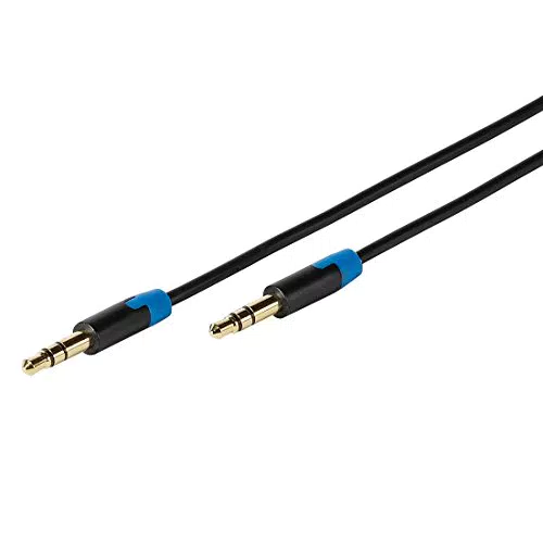 Vivanco Stereo Klinkenkabel 3,5 mm für Smartphone und Tablet, extra schlank