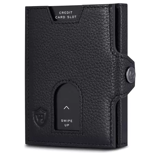 VON HEESEN Slim Wallet mit Münzfach & RFID-Schutz - Mini Geldbörse Herren & Damen - Kartenetui Kreditkartenetui - Portmonee Geldbeutel Portemonnaie klein