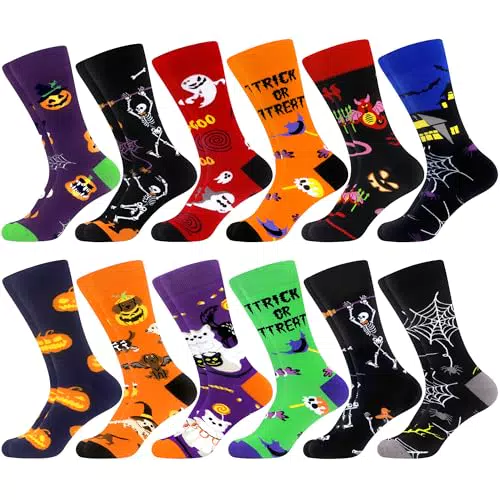 WeciBor Lustige Herren Socken – Bunte Regenbogen Muster für jeden Anlass