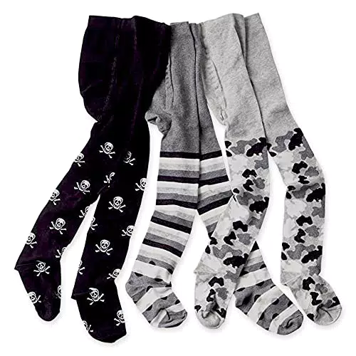 wellyou Baby- und Kinderstrumpfhosen mit Totenkopf und Camouflage Muster