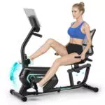 Wenoker Ergometer Liegeheimtrainer mit Magnetbremse und Pulssensoren