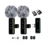 Lavalier Mikrofon - Drahtloses Mini-Mikrofon für Android, iPhone und Laptop