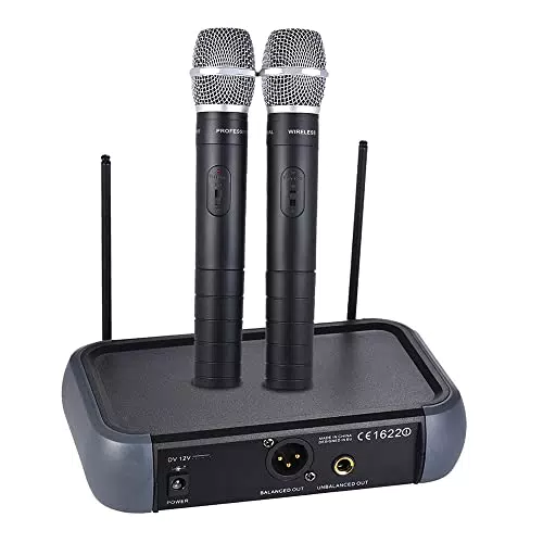 Brandname Funkmikrofon-Set mit VHF Dual Channel und Echo-Funktion für Karaoke