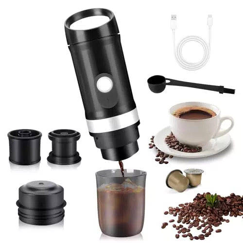 WODHMIEY Tragbare Espressomaschine mit 9600mAh Akku und 20 Bar Druck