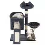 Woochpet Kratzbaum für Katzen – stabiles Katzenhaus mit Sisal, gepolstertem Bett