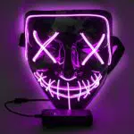 WUJUN Halloween Maske LED Gruselgrimasse für Cosplay & Karneval