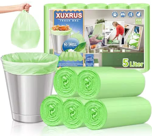 XUXRUS Biomüllbeutel 5 Liter kompostierbare Abfallbeutel für Lebensmittel