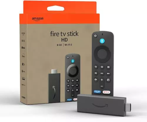Amazon Fire TV Stick HD – Zertifiziert, Live-TV, Alexa-Sprachsteuerung, HD-Streaming