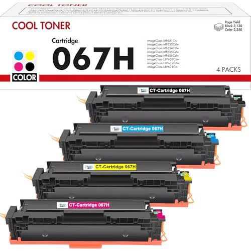 Canon 067H Toner Kompatibel für i-SENSYS MF657Cdw, MF655Cdw, MF651Cw, LBP633Cdw