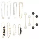 Schleppennadel Brautkleid Perlen Brosche mit Strass für Kleidung und Accessoires