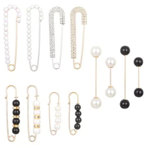 Schleppennadel Brautkleid Perlen Brosche mit Strass für Kleidung und Accessoires