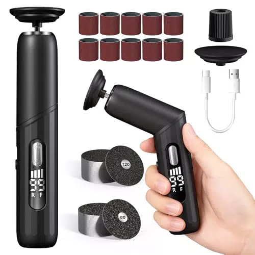 Elektrischer Hornhautentferner mit faltbarem Design und stufenloser Geschwindigkeitsregelung