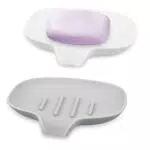 Fikiro Seifenschale mit Silikonnetz und Ablauf – Seifenablage für Bad & Küche