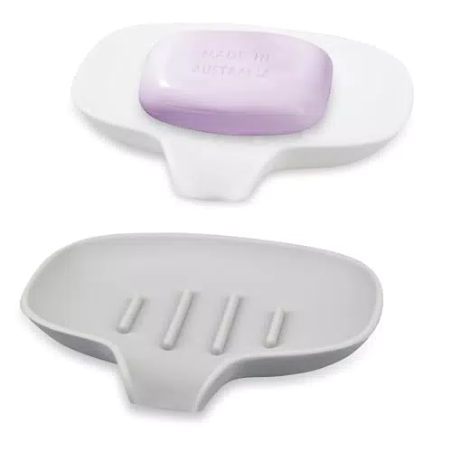 Fikiro Seifenschale mit Silikonnetz und Ablauf – Seifenablage für Bad & Küche