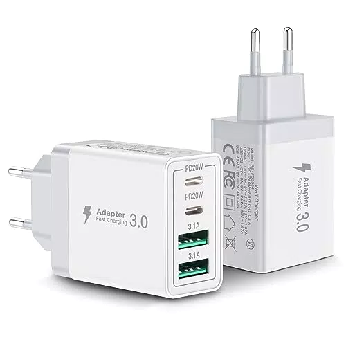 Anker USB C Ladegerät 40W PD 3.0, 4-Port Adapter für iPhone und Samsung Handys
