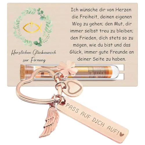 Personalisiertes Geschenkset zum 18. Geburtstag mit Holzkarte und Schlüsselanhänger