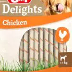 8in1 Delights Chicken Twisted Sticks – Gesunde Kaustangen für Hunde