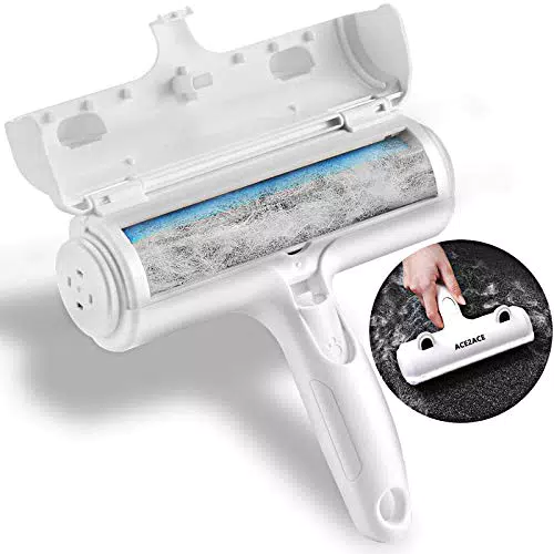 ACE2ACE Tierhaarentferner Fusselrolle, Fusselroller für Hundehaare und Katzenhaare Wiederverwendbar