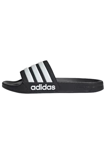 Adidas Adilette Dusch-Schlappen, Rot / Weiß, Größe 44