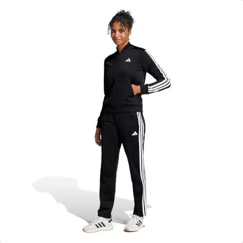 adidas Damen ESSENTIALS 3-STRIPES TRACKSUIT Black