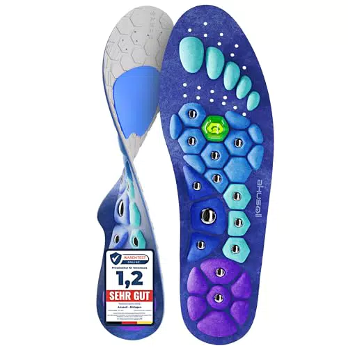 Akusoli Einlagen – Magnetische Schuheinlagen für Fußgewölbestütze und Akupressur
