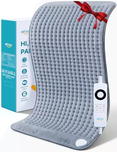 ALLJOY Heizkissen mit Abschaltautomatik – Elektrisches Wärmekissen für Rücken, Nacken und Schulter