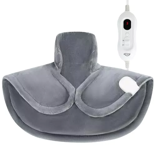 ALLJOY Heizkissen für Nacken und Schultern mit Abschaltautomatik und 4 Heizstufen