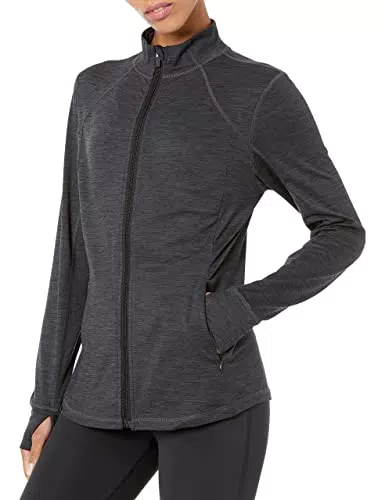 Amazon Essentials Damen Jacke aus Tech-Stretch mit langem Reißverschluss