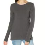 Amazon Essentials Damen Langärmeliges T-Shirt mit Rundhalsausschnitt