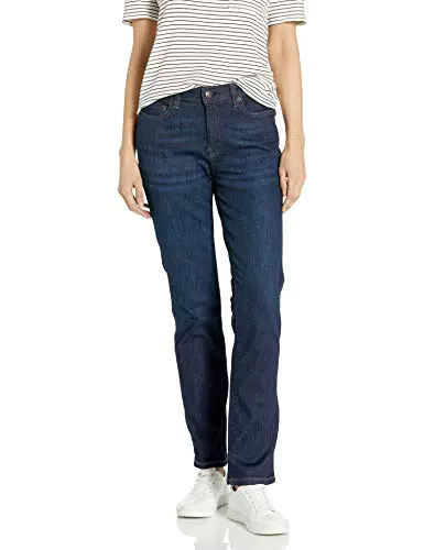 Amazon Essentials Damen Jeans mit geradem Schnitt und mittelhohem Bund