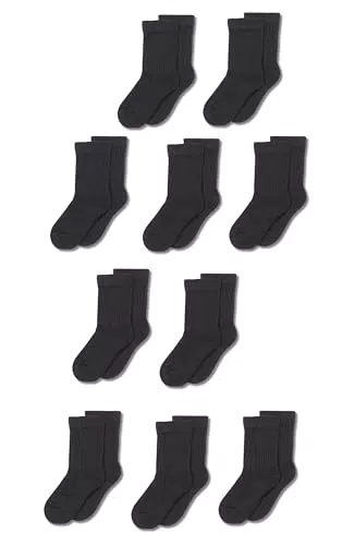 Amazon Essentials Unisex Kinder Crew-Baumwollsocken für Kinder