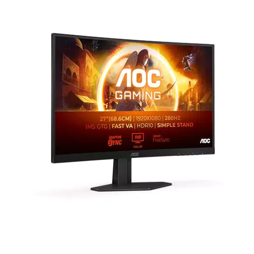 AOC C27G4ZXED 27" Full HD Curved Gaming Monitor 280 Hz 1ms HDR10 FreeSync Premium