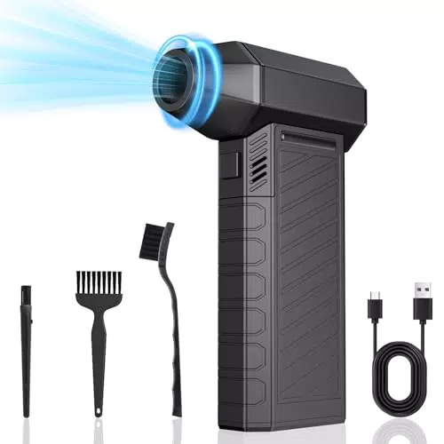 Apkezel Elektrischer Druckluftreiniger mit Akku – Mini Staubgebläse für PC & Auto