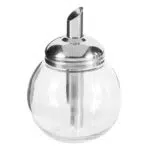 APS Zuckerdosierer 40490 aus Glas mit Edelstahldeckel, ideal für den Tisch