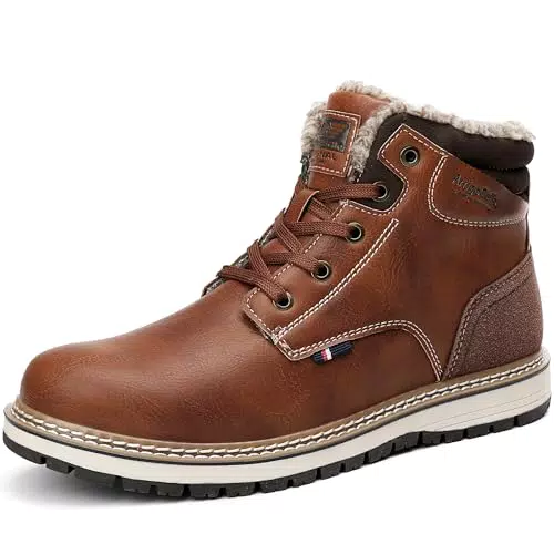 AX BOXING Winterschuhe Herren Gefüttert Rutschfest Winterstiefel Outdoor