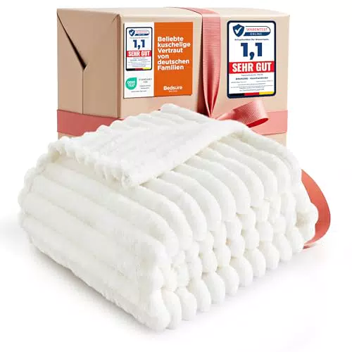 BEDSURE Kuscheldecke Flauschig – Weiche Korddecke für Bett und Couch