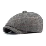 besbomig Herren Schiebermütze Tweed im Gatsby Newsboy Stil für Frühling & Herbst