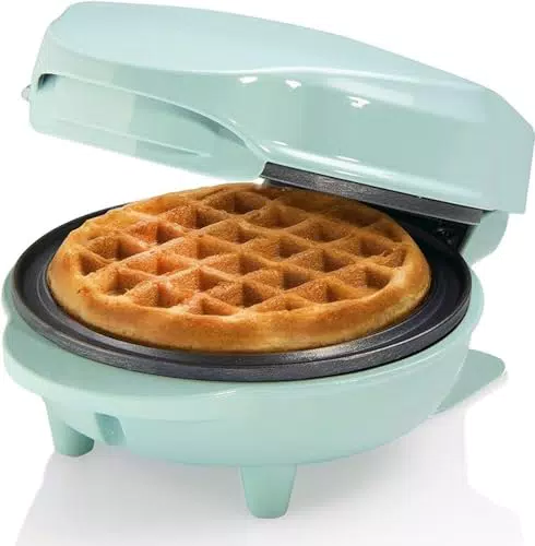 Bestron Mini-Waffeleisen für klassische Waffeln, kleiner Waffelmaker mit Antihaftbeschichtung
