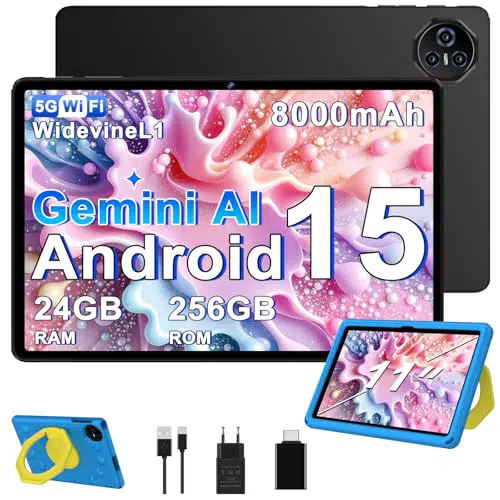 BIEGEDY 2026 Tablet 11 Zoll Android 15, 24GB RAM, 256GB ROM, Octa Core, 5G WiFi