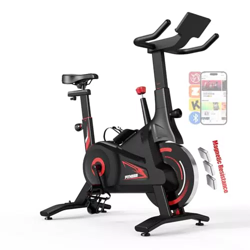 Bluearth Hometrainer Fahrrad mit Magnetwiderstand & Smart-App für Cardio zu Hause