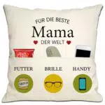 Bommex Kissenbezug – Geschenk für Mama von Tochter und Sohn zum Geburtstag