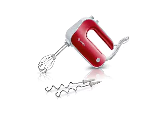 Bosch Handrührer Styline MFQ40303 mit Edelstahl-Knethaken und Rührbesen