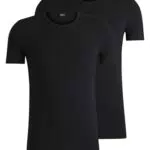 BOSS Herren Round Neck T-Shirt, 2er Pack Modern, Black