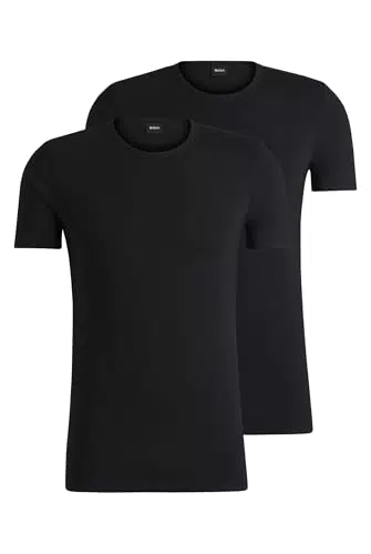 BOSS Herren Round Neck T-Shirt, 2er Pack Modern, Black
